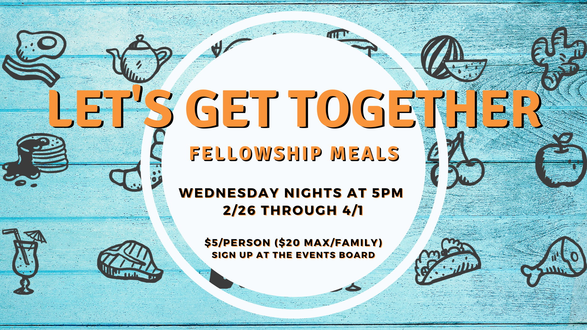 Sign Up for Our Spring 2020 "Let's Get Together" Fun Nights!